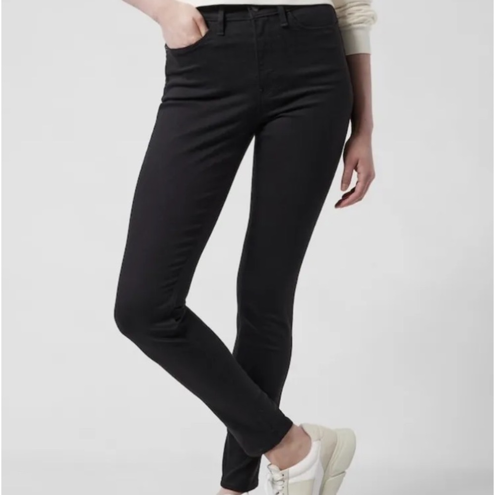 ATHLETA Flex Ultra Skinny Black Jeans Size 8T/8G Black